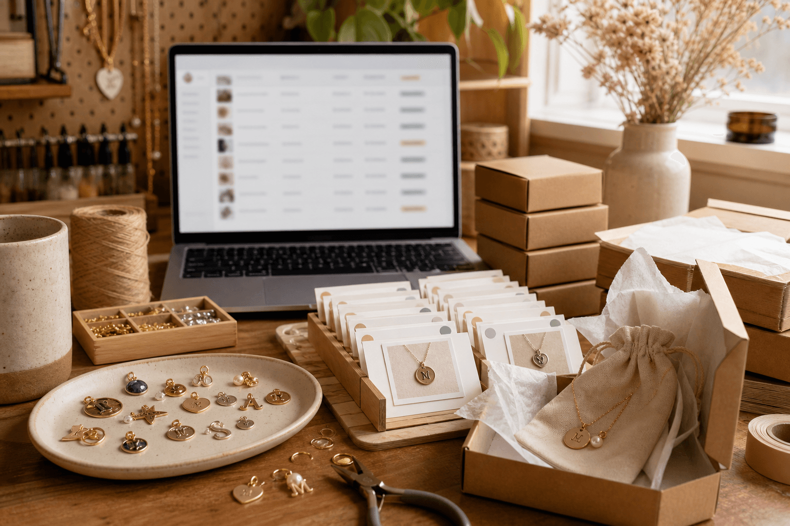 Personalized jewelry shop: Keep custom orders organized