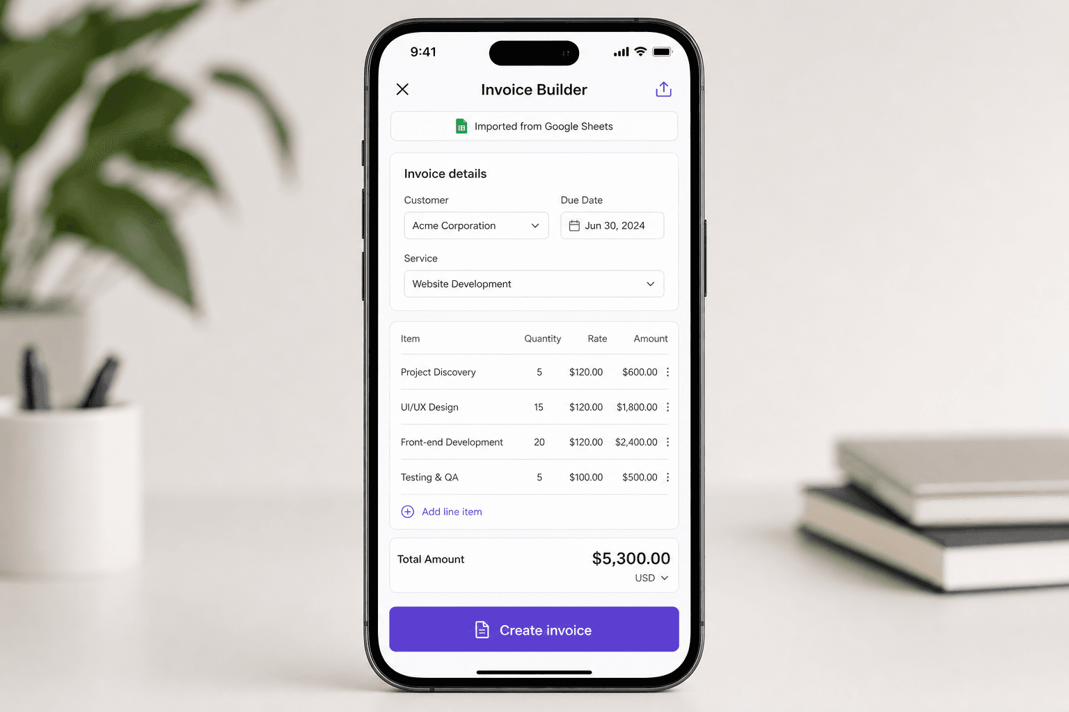 Invoice app