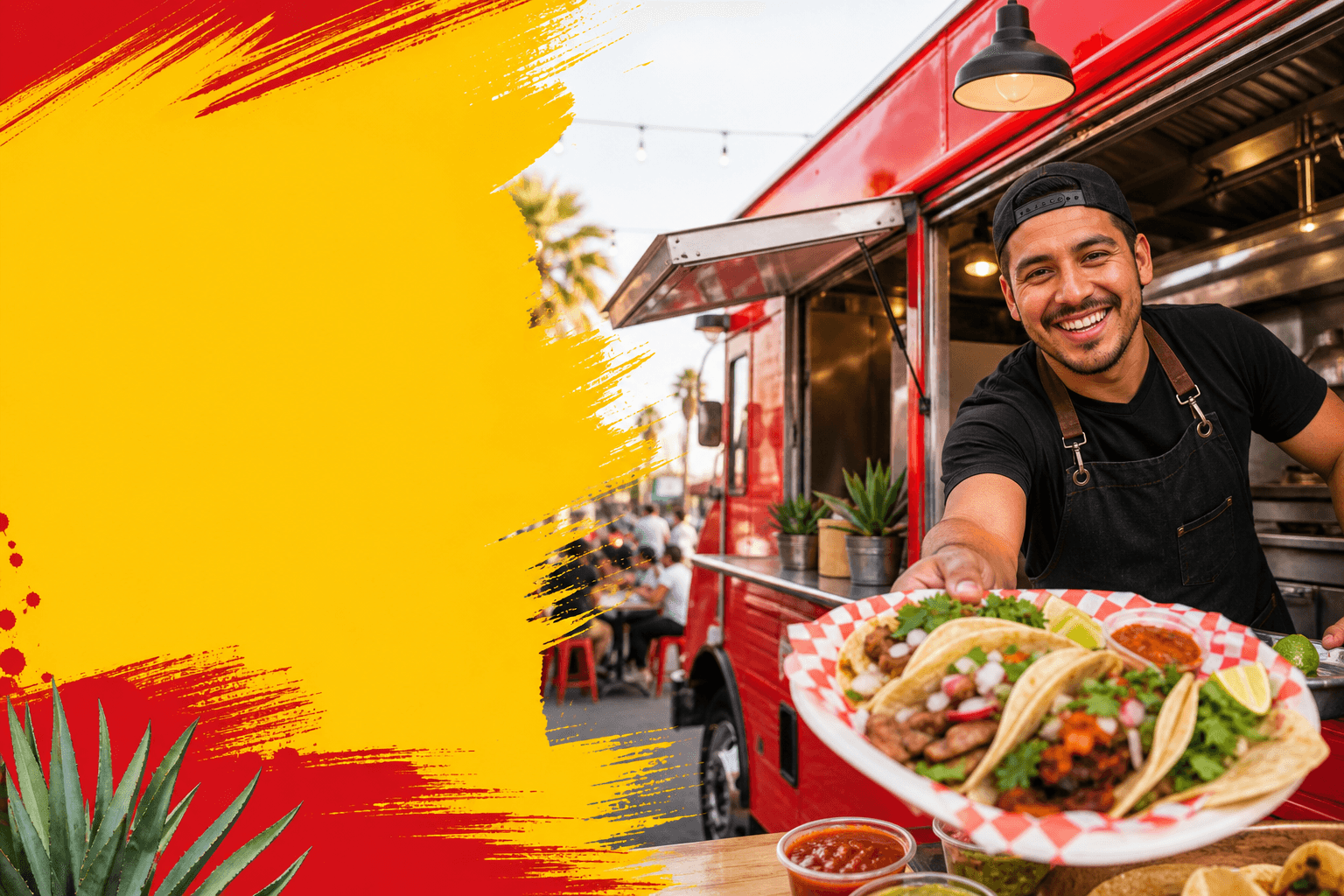Neighborhood taco truck: Menu and promo creative for slow days