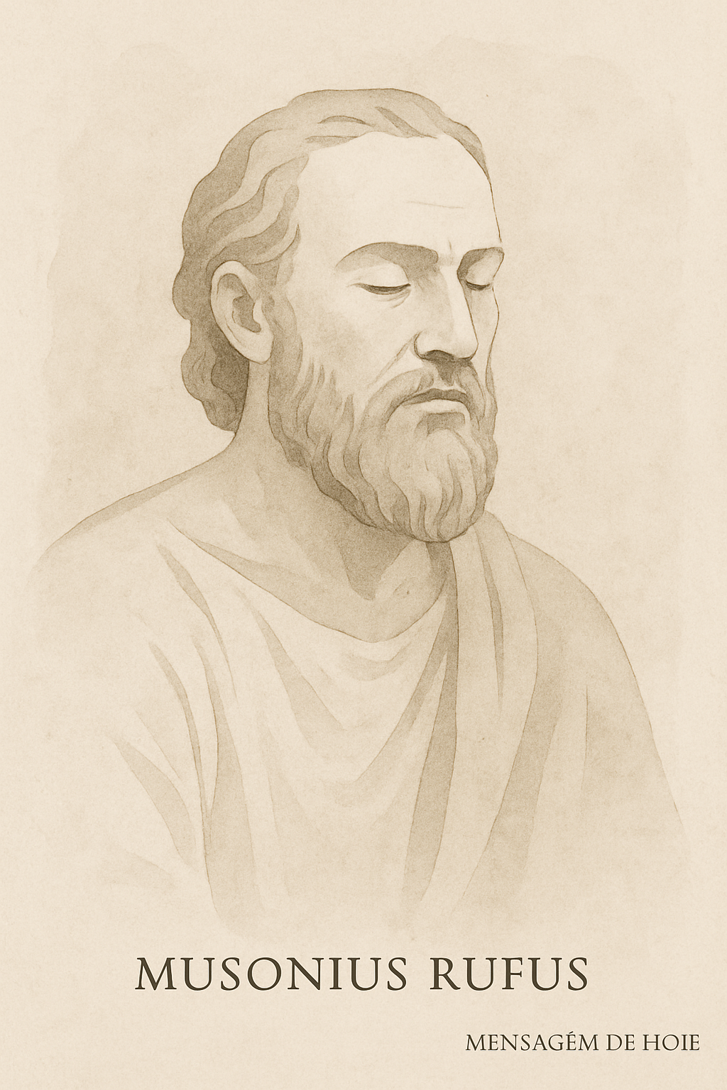 Frase estoica de Musônio Rufo: “A virtude não se adquire com palavras vã...” – Mensagem de Hoje