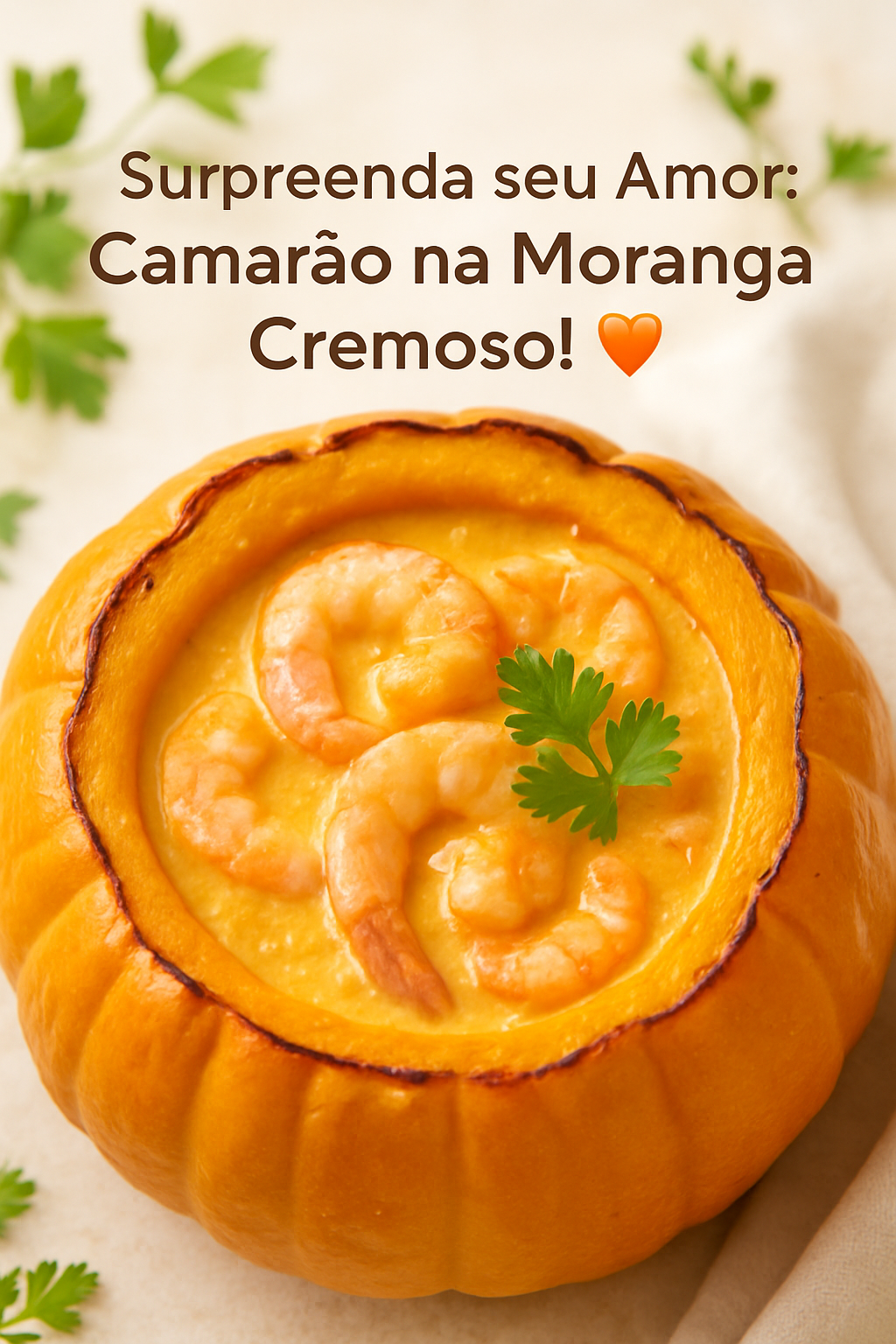 Surpreenda seu Amor: Camarão na Moranga Cremoso! 🧡 - receita deliciosa de surpreenda seu