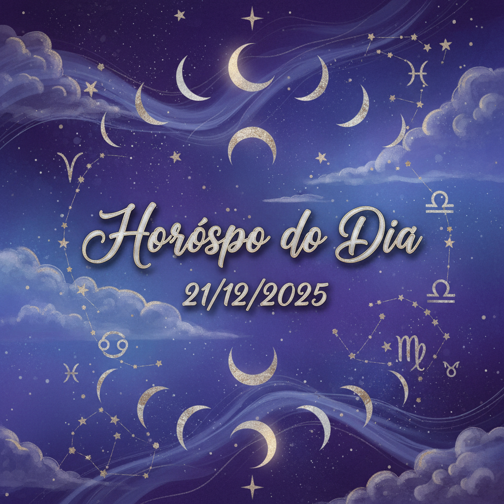 Imagem mística do horóscopo do dia 21/12/2025