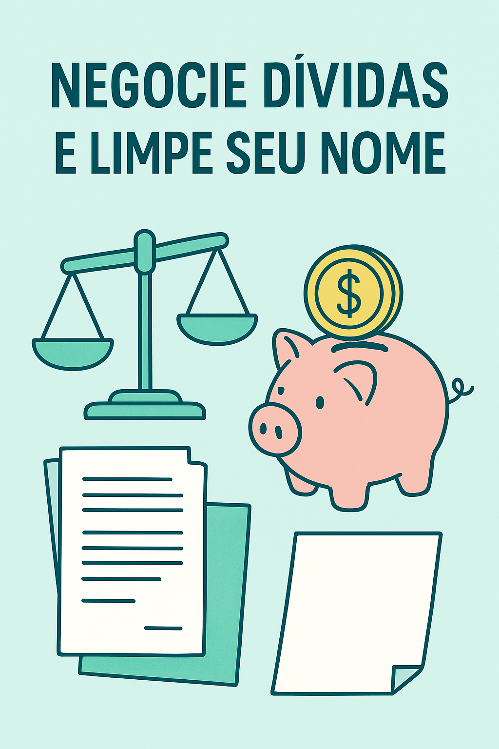 Uma pessoa olhando para a tela de um computador ou celular, com o logo do Serasa ao fundo, indicando planejamento financeiro e negociação de dívidas. Ambiente de escritório moderno com gráficos e dados financeiros no monitor.