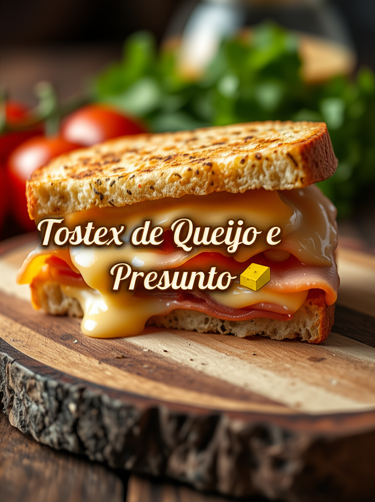 Tostex de Queijo e Presunto 🥪🧀 - receita deliciosa de tostex de