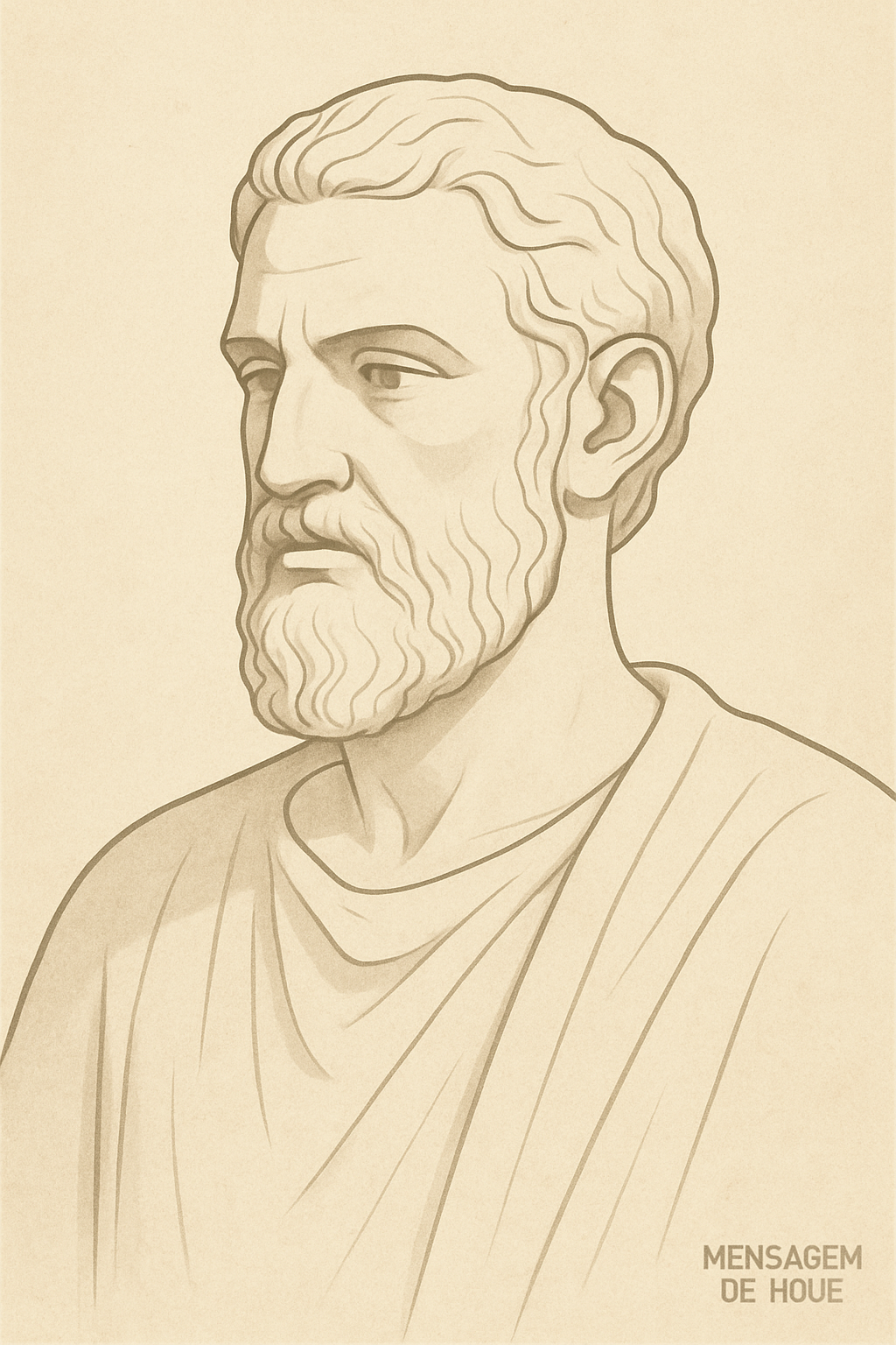 Frase estoica de Musônio Rufo: “Não busques na fortuna o que só a virtud...” – Mensagem de Hoje