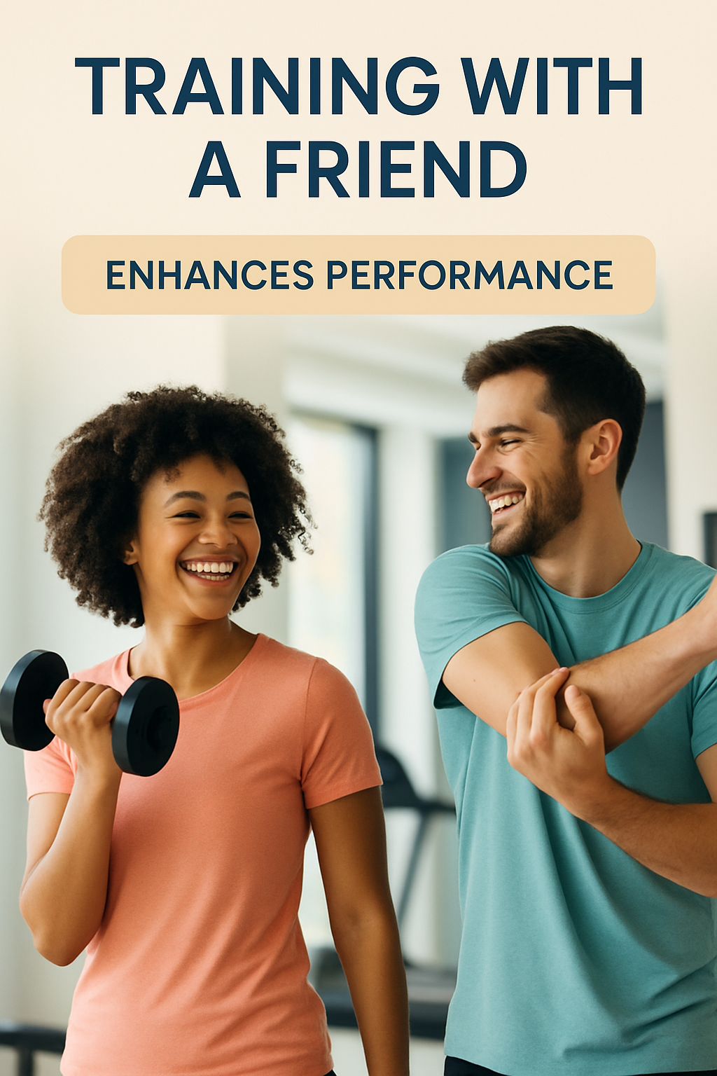Dois amigos se exercitando juntos, motivando um ao outro em um ambiente de treino, simbolizando a união da amizade e o fitness.