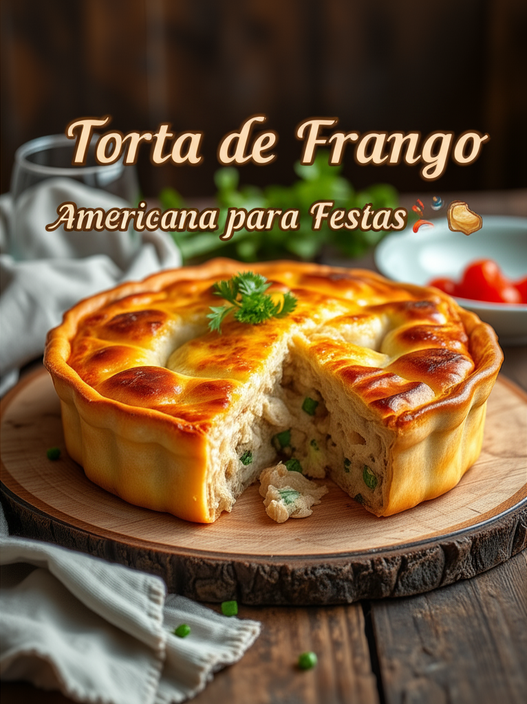 Torta de Frango Americana para Festas 🎉🍗 - receita deliciosa de torta de