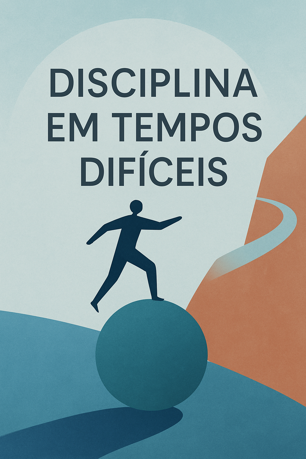 Pessoa concentrada meditando em meio ao caos, simbolizando a manutenção da disciplina em momentos difíceis.