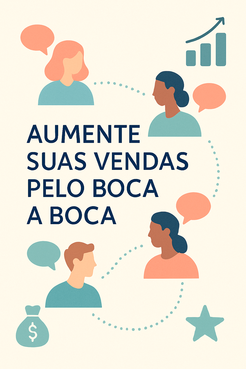 Pessoas conversando e compartilhando ideias sobre negócios, simbolizando o poder do boca a boca e recomendações.