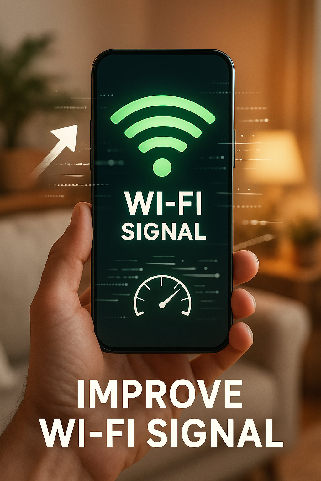 Smartphone com sinal Wi-Fi forte para melhorar sinal Wi-Fi