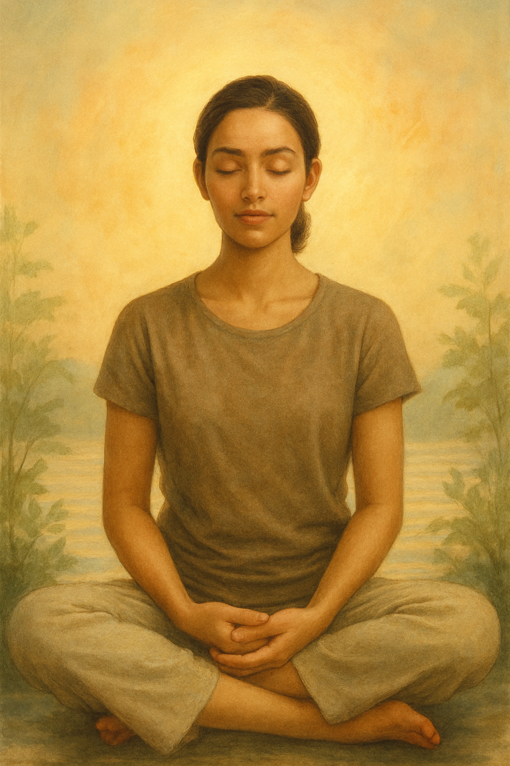 Pessoa serena em meditação para o fortalecimento emocional, transmitindo paz e equilíbrio