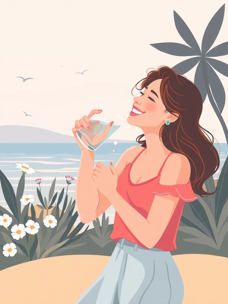 Mulher sorrindo praticando hábitos diários para viver melhor