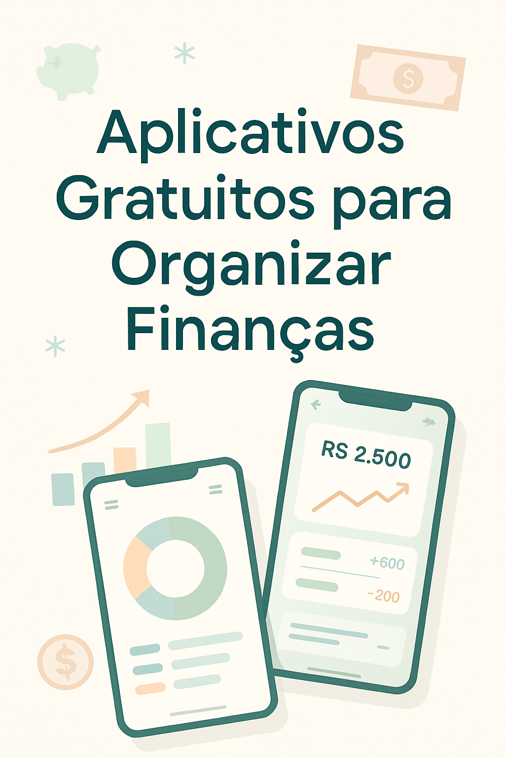 Smartphone exibindo um aplicativo de gestão financeira com gráficos e números, simbolizando a organização das finanças de um microempreendedor.