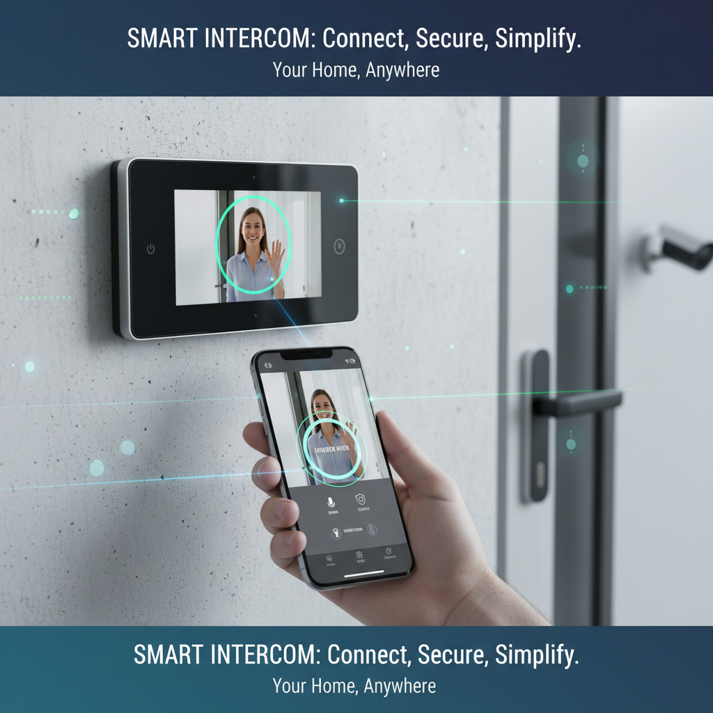 Videporteiro inteligente sendo controlado por smartphone