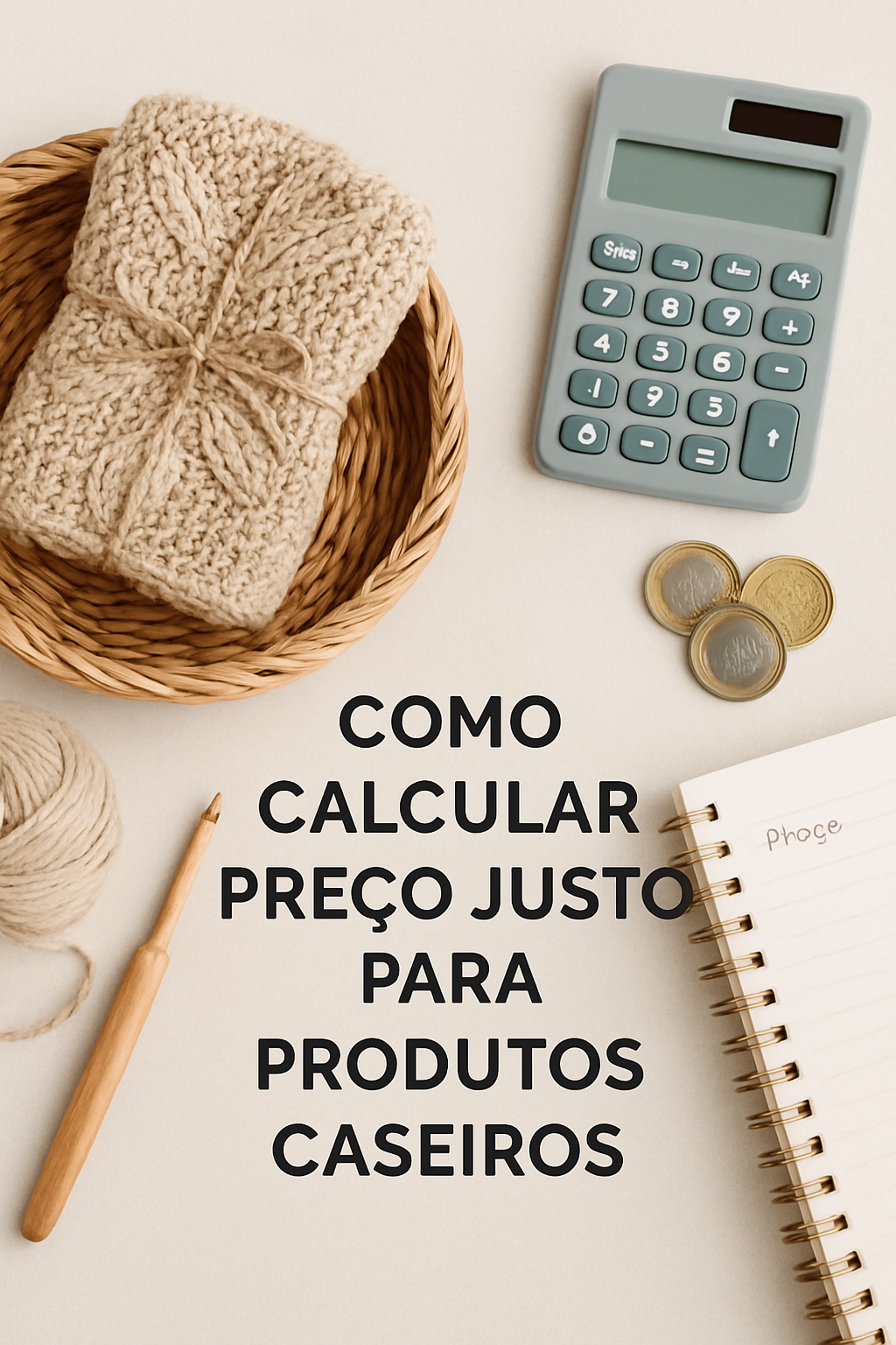 Preço Justo para Produtos Caseiros: Guia Completo! 2 Uma pessoa com uma balança de cozinha, calculadora e caderno, analisando ingredientes e custos para precificar produtos caseiros.