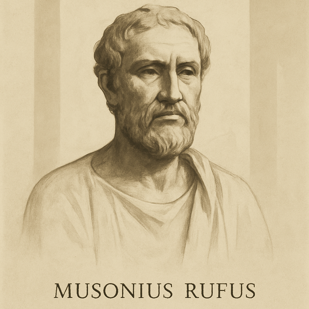 Frase estoica de Musônio Rufo: “A verdadeira liberdade reside não na aus...” – Mensagem de Hoje