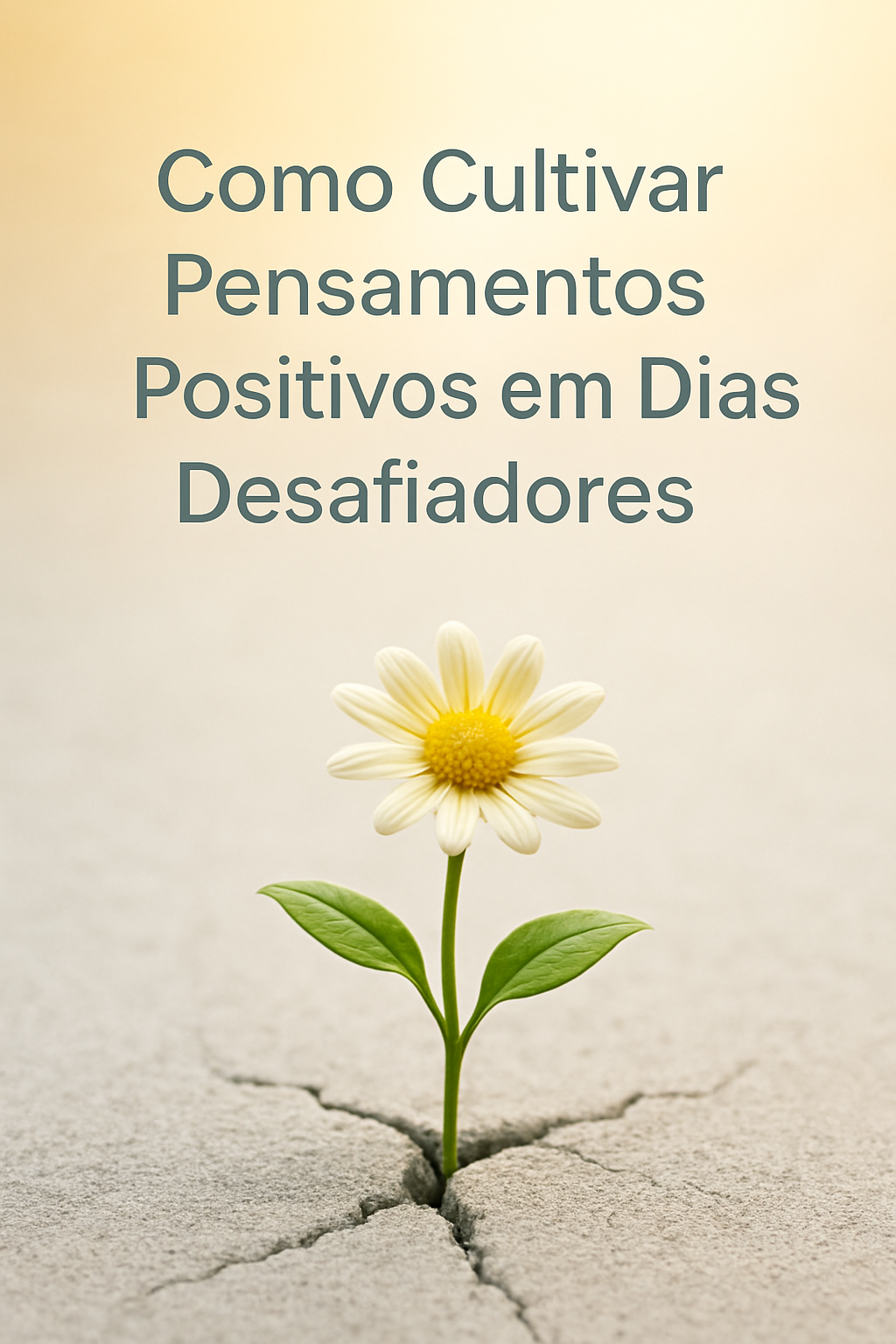 Cultivar Pensamentos Positivos em Dias Desafiadores 2 Pessoa meditando ao pôr do sol, transmitindo calma e positividade em meio a um ambiente desafiador.