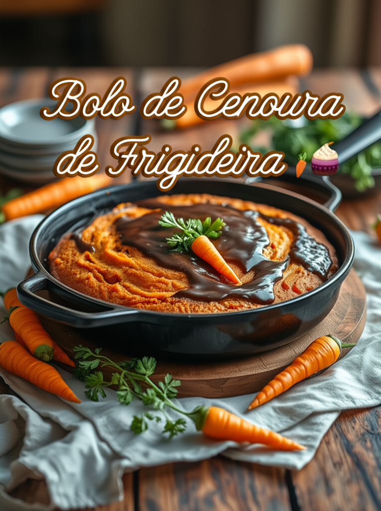 Bolo de Cenoura de Frigideira 🥕🍰 - receita deliciosa de bolo de